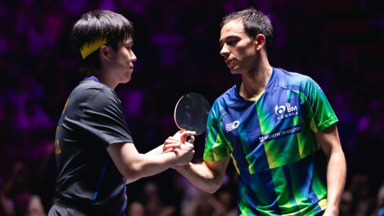 Wang Chuqin and Hugo Calderano