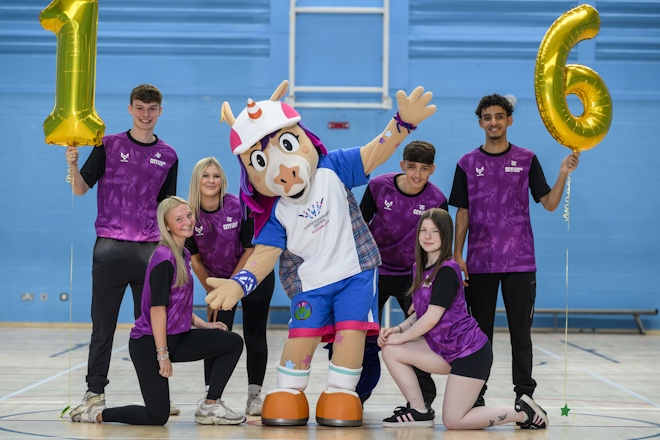 Glasgow 2026 Volunteer Recruitment Teaser at Glasgow City College, promoting volunteering to 16-24 year olds.