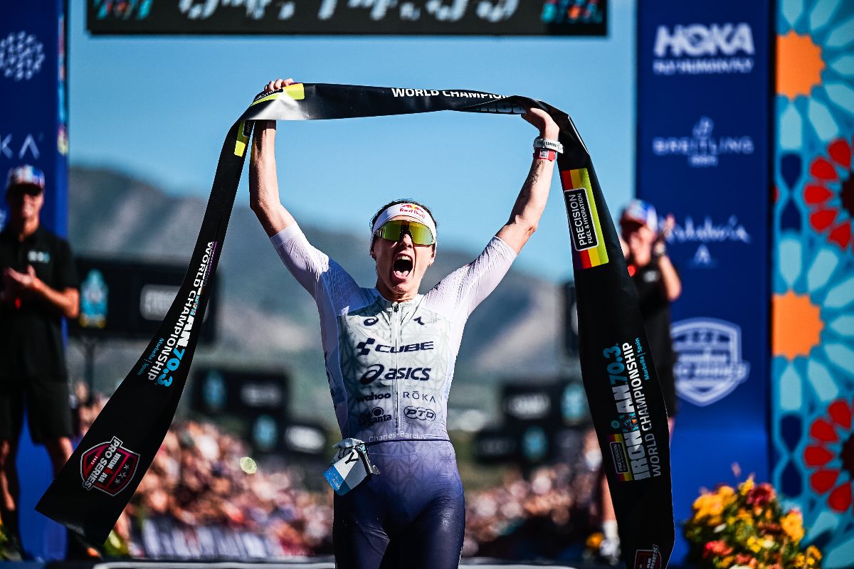 Great Britain's Lucy Charles-Barclay claims victory