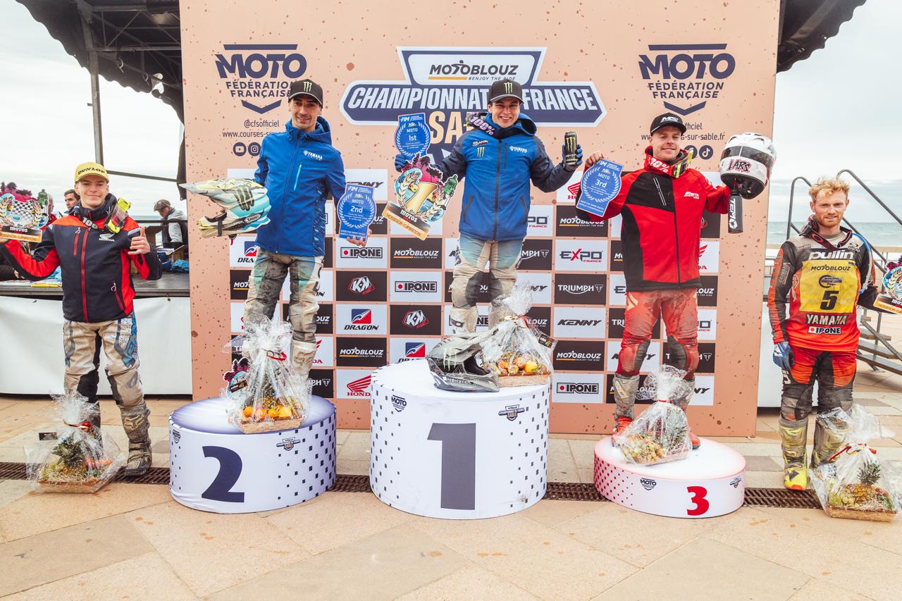 Podium at 2025 FIM Sand Races World Championship, Ronde des Sables Hossegor-Capbreton © Frederik Herregods Photography