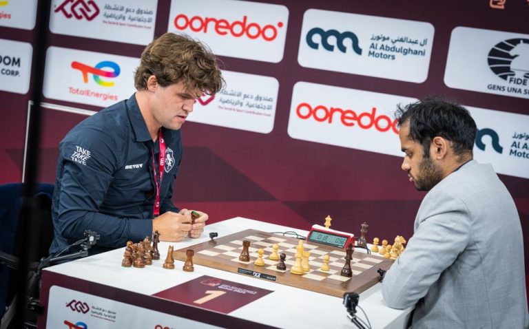 Magnus Carlsen found the going tough against Arjun Ergaisi_compressed