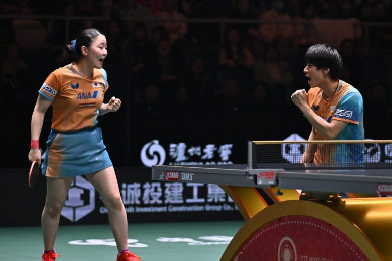 Miwa Harimoto and Shunsuke Togami swept past the inexperienced duo of Yashaswini Ghorpade and debutant Akash Pal