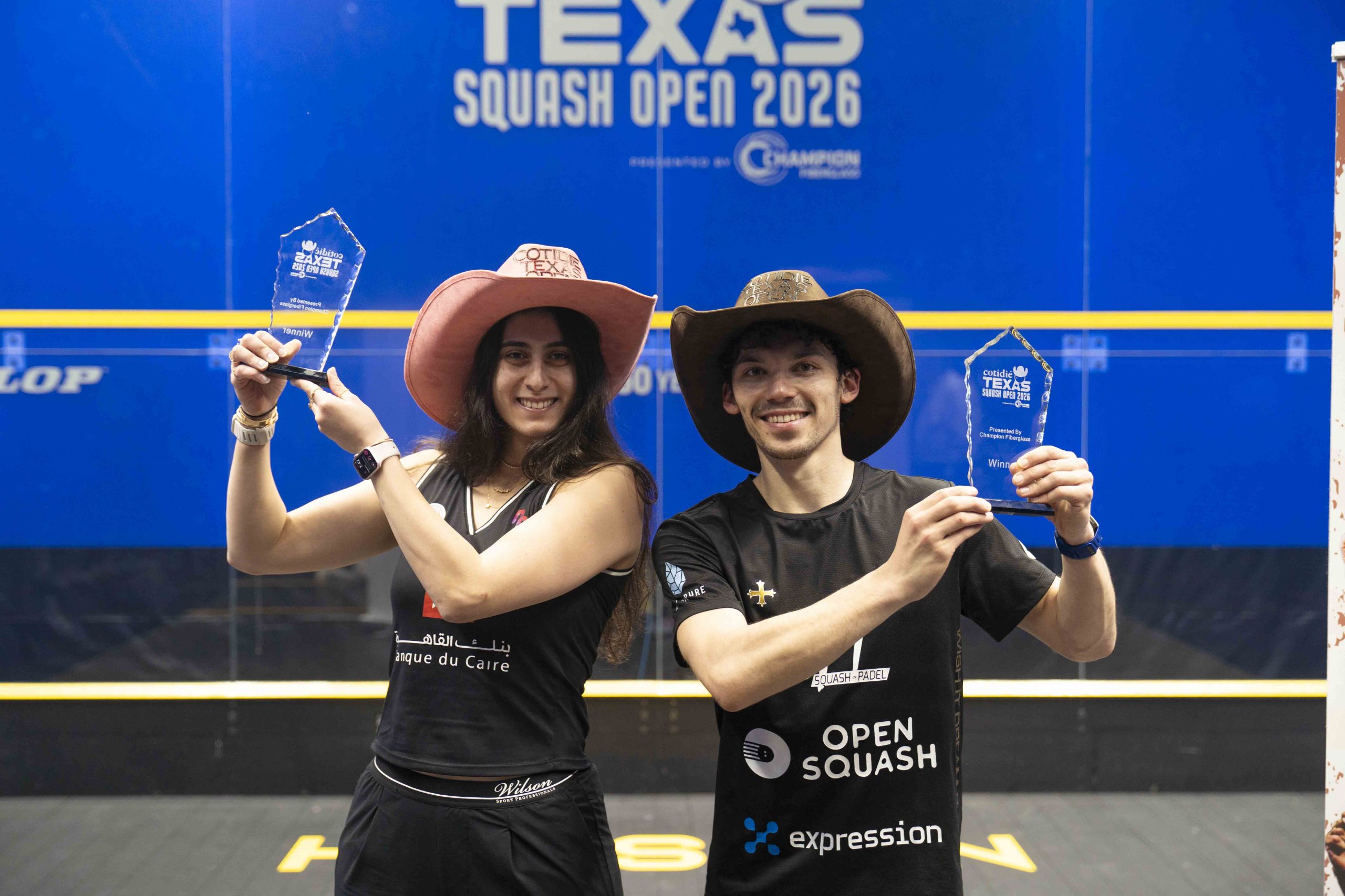 Victor Crouin & Nour ElSherbini Trophies