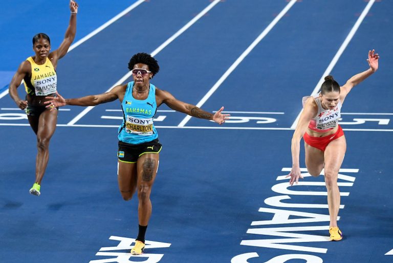 Bahamian hurdles star Devynne Charlton matched her own world record#