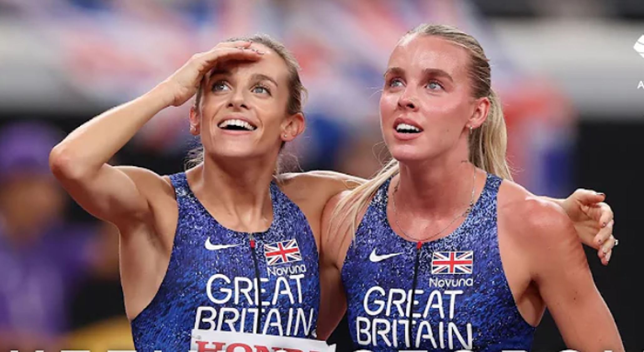 Georgia Hunter Bell (left) with Keely Hodgkinson#