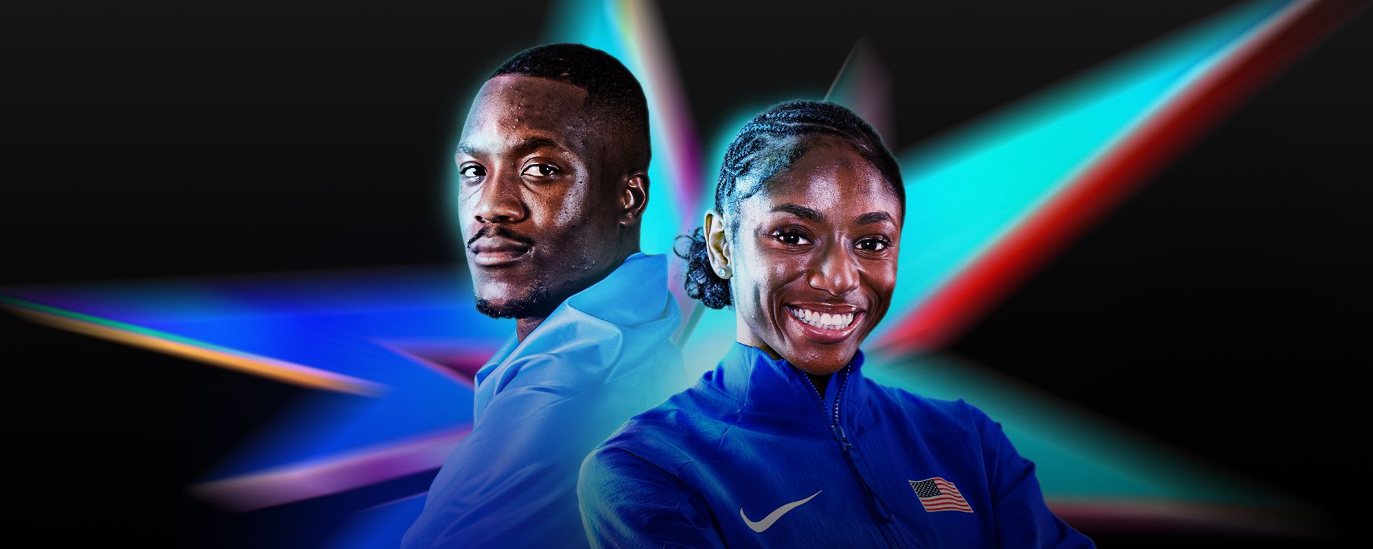 Melissa Jefferson-Wooden and Letsile Tebogo