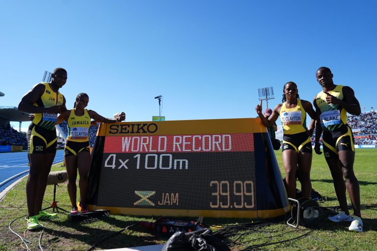 Jamaica mixed 4 x 100 m world record holders