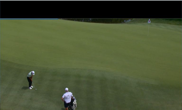 Eric Cole making his birdie on the 13th. #