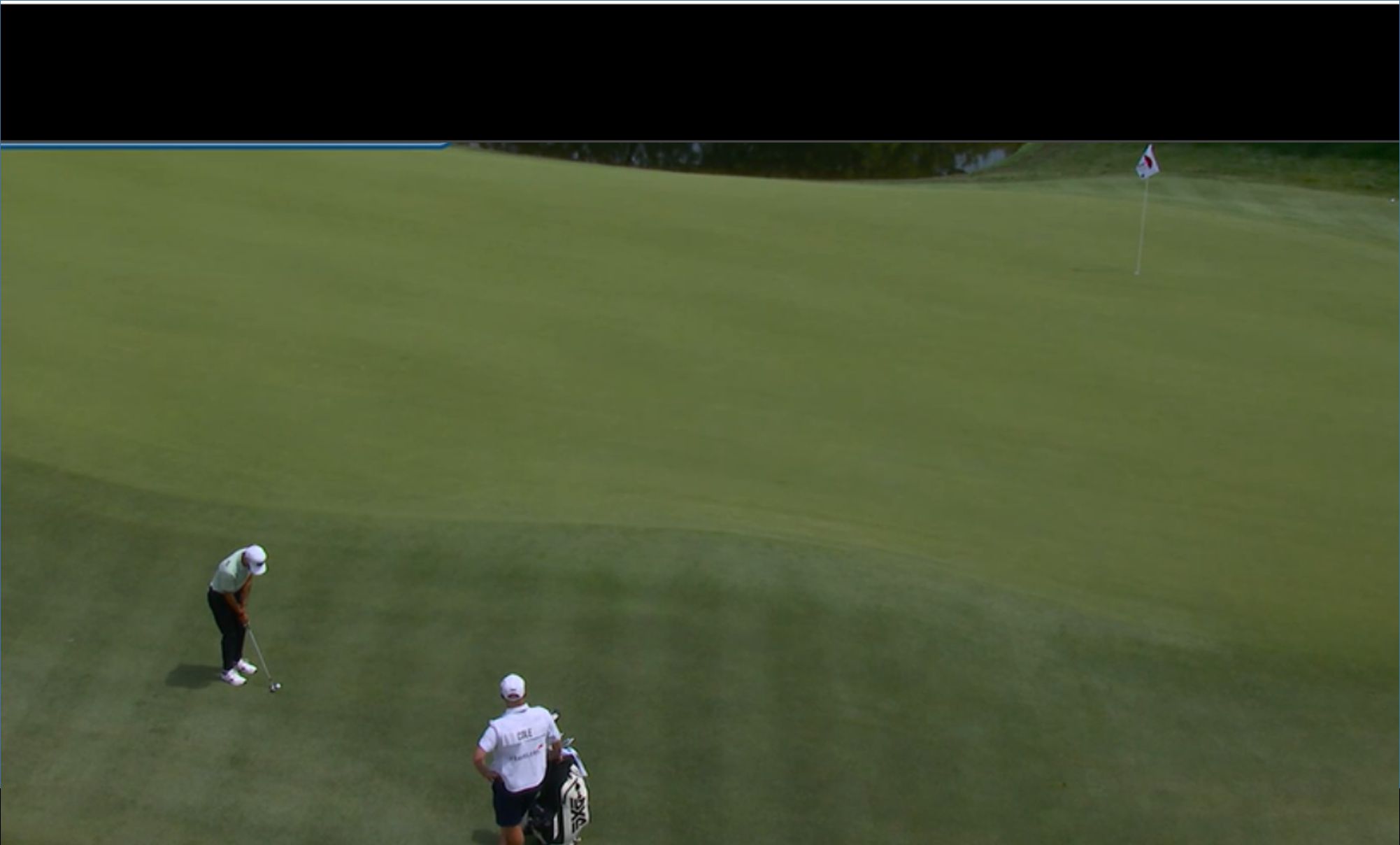Eric Cole making his birdie on the 13th. #