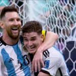 Lionel Messi and Juian Alvarez #