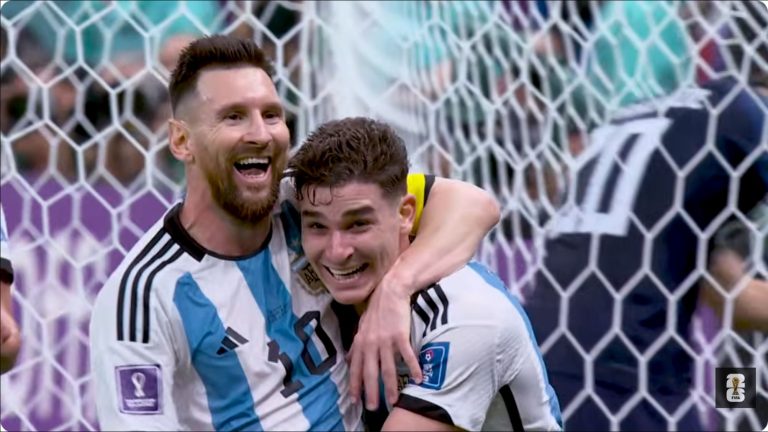Lionel Messi and Juian Alvarez #