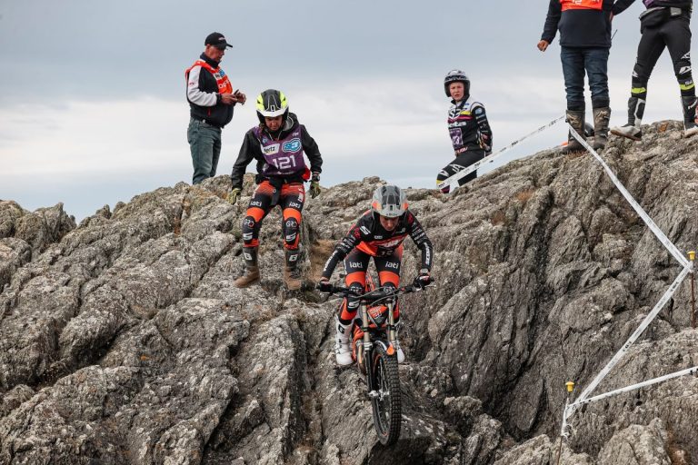 Berta Abellan at the 2026 Hertz FIM Trial World Championship, in Great Britain