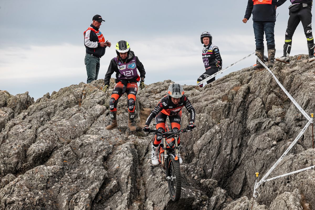 Berta Abellan at the 2026 Hertz FIM Trial World Championship, in Great Britain