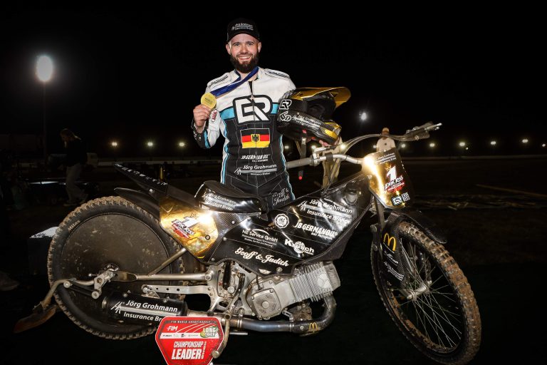 Erik Riss at the 2026 FIM Long Track World Championship in Marmande @