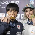 Neo Suzuki (left) and Janja Garnbret @