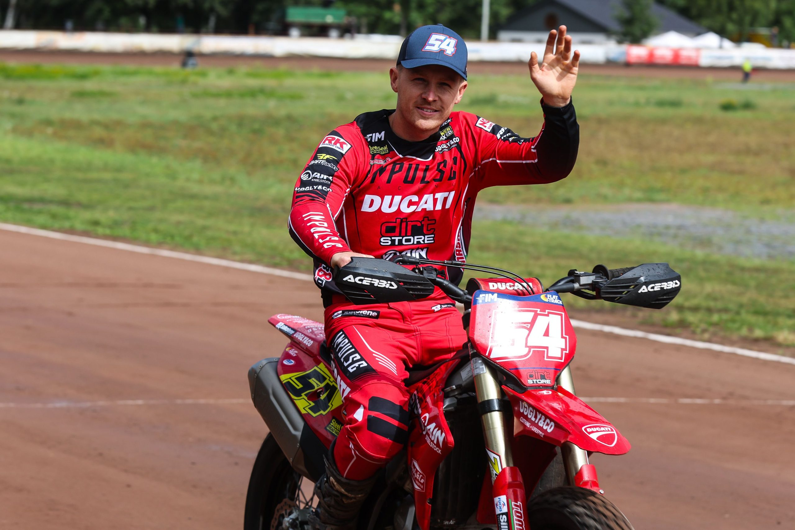 Tim Neave at 2026 FIM Flat Track World Championship, Scheessel (Germany) © Jesper Veldhuizen @