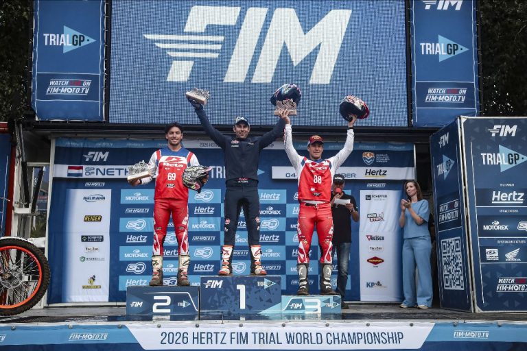TrialGP Podium at the 2026 Hertz FIM Trial World Championship, in Zelhem © Future7Media
