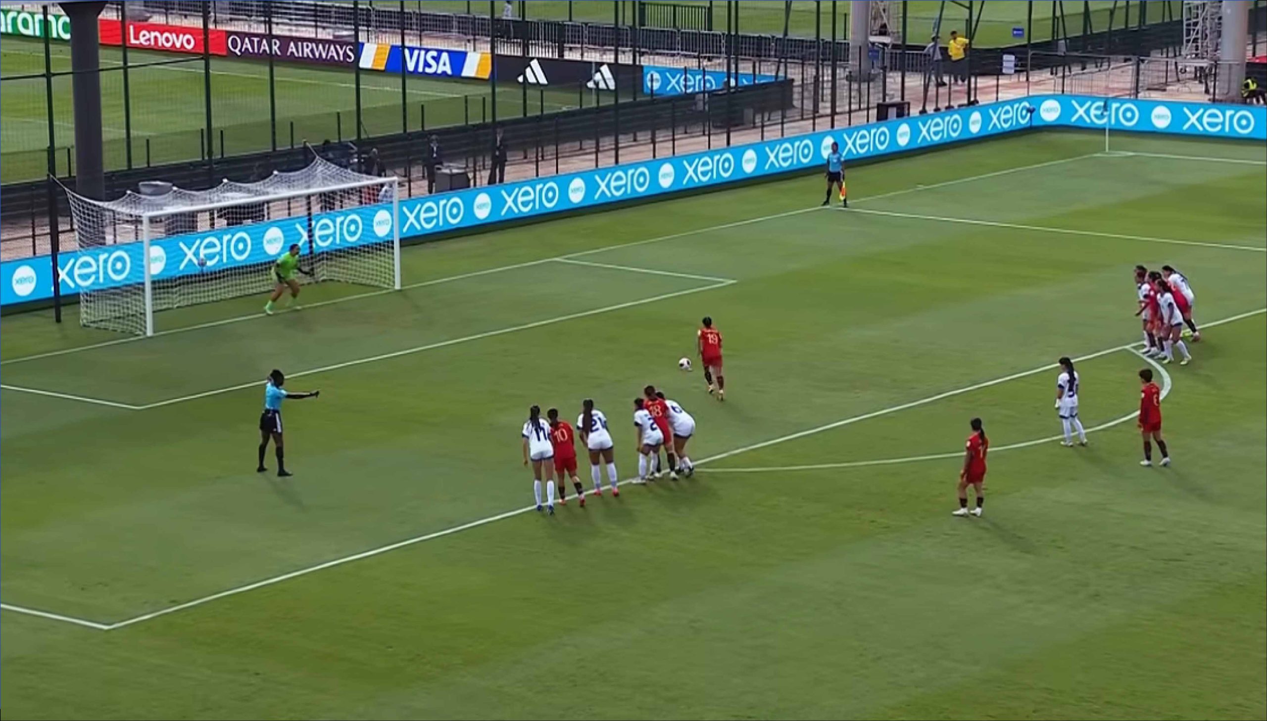 Fang Zhenzhu's penalty gives China their first goal @
