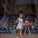 Nada Abbas staged a magnificent comeback to defeat Farida Mohamed (Photo by PSA) @