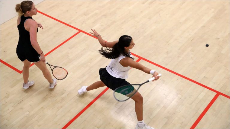 Nadien Elhammamy fended off a spirited comeback from Cindy Merlo @