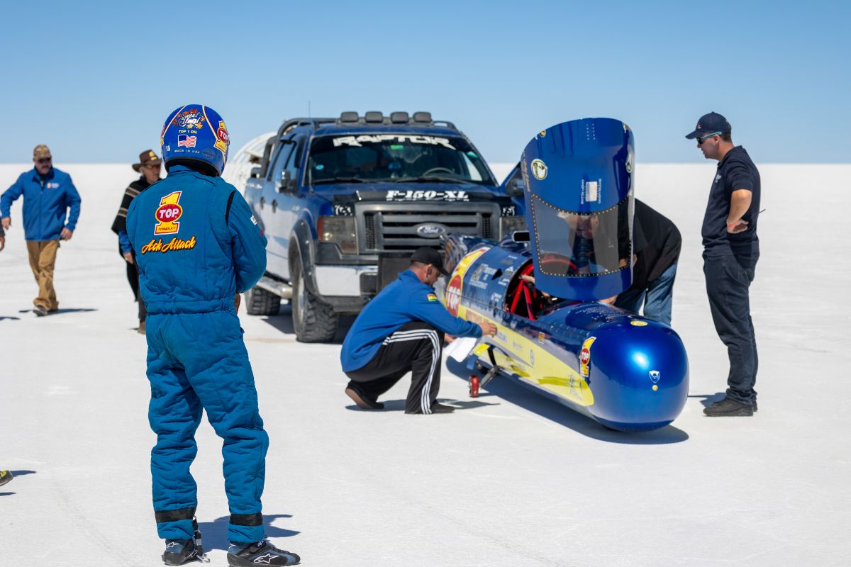 TOP 1 Oil Ack Attack Streamliner at the 2023 Bolivia Speed Trials © Jean Turner